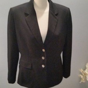 Tahari Arthur S. Levine petite navy blue blazer EUC